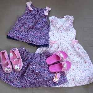 Lot of Hello Kitty girls size 6 clothes and shoes